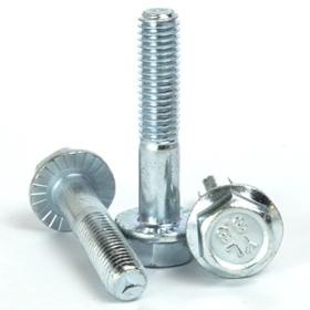 M10 x 30mm Flange Serrated Hex Bolt Hexagon Screw Bright Zin