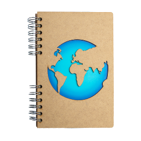 Sustainable travel journal - Recycled paper - World