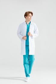 Long medical gown, white, men - Dr. Tunica Long