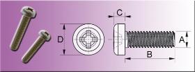 Screws without DIN - Pan head screws PEEK