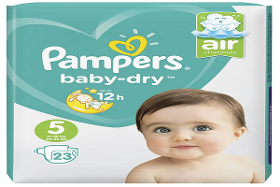 Pampers Baby-Dry Nappies Size 5, 11-16kgs, 24-35lbs 23’s