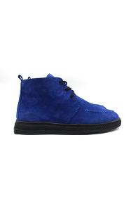 Saks Blue Genuine Suede Leather Comfort Daily Lace-up Women's Boots