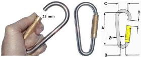 Carabine hook / quicklink | 10 mm | stainless steel...