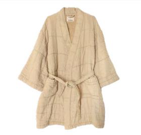 Men's Bathrobes Doube Lawyer:cotton Terry And Linen