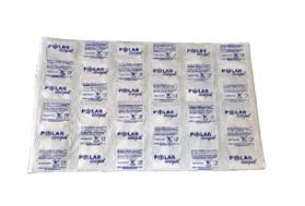 25 sheets of 24 reusable Polar Icegel refrigerated transport ice packs.