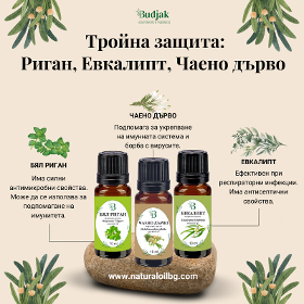 Triple protection: oregano, eucalyptus, tea tree (3*10 ml)