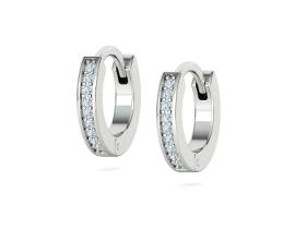 Sleek Diamond-Encrusted Mini Hoop Earrings