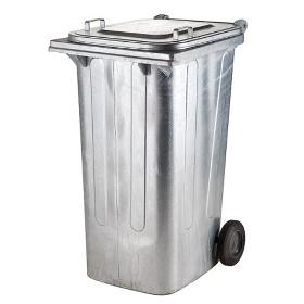 Metal bin with wheels 240