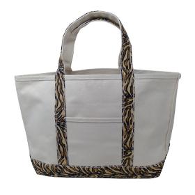 Animal Printed Light Weight Natural Cotton Beach Bag