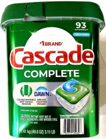 Cascade Complete Dishwasher Detergent with Dawn 93 Actionpac