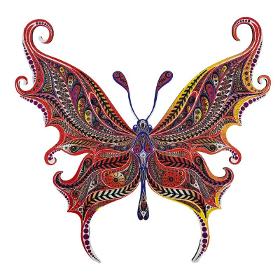 Butterfly Illusionist, wooden puzzle