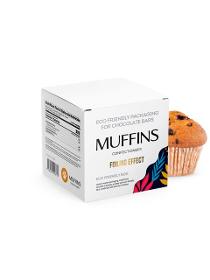 Muffin box cube shaped large size white eco-friendly