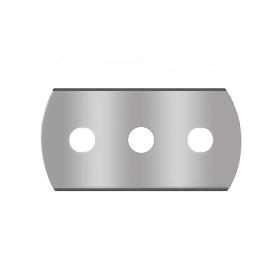 XK-O3200 3-hole stainless steel industrial razor, rounded corners, 200