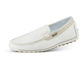 Men's moccasins with metal logo