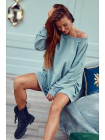 Gray oversized sweatshirt dress 21959