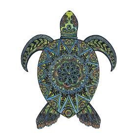 Tropical Turtle Wooden Puzzle