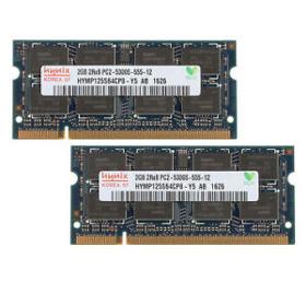 HYNIX RAM 2×2 GB PC2-5300 (667MHz) DDR2 SO-DIMM for MacBook (Pro)/ iMac