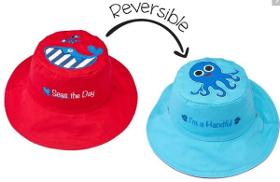 UPF 50+ Double Sided Hat – Whale Octopus