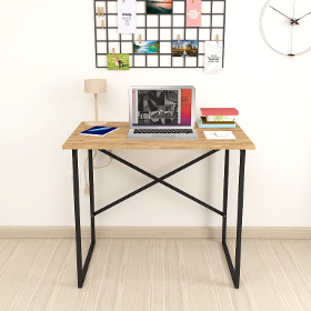 Gowoll Desk Small Table Computer Table 90x60x75 cm Table Top Wood Laptop Table