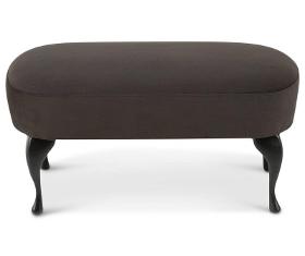 Bench Olinda in black, 84x42x38 cm