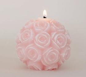 Roses scented candle - pink (small)