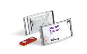 Name badge CLASSIC 30x65 mm with magnet, DURABLE