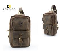 R Roncato Vintage Leather Cross Body Backpack (46.66.35)