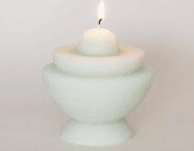 Decorative candle Totems - light green