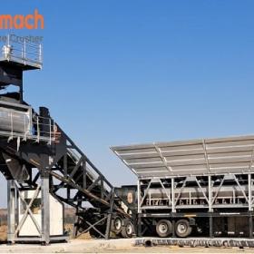 PMC120 120 m3/hours Mobile Portable Concrete Batching Plant