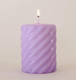 Pillar candle Blossom - lavender (small)