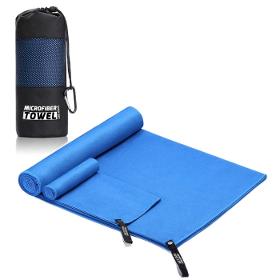 Portable Quick Dry Microfiber Sports Towel with Custom Pouch