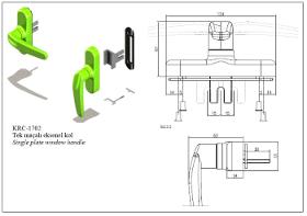 Single Plate Window Handle