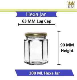 Hexa Jar Glass