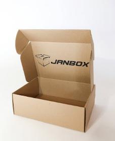 Cardboard box with print