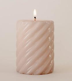 Pillar candle Blossom - beige (small)