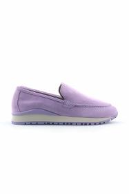 Lilac Suede Genuine Leather Sports Sole Women's Loafer Shoes