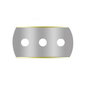 XK-O3151, 3 hole stainless steel round corner double edge razor Tin coated