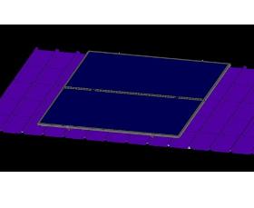 Solar panel base for industrial roof