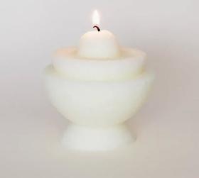 Decorative candle Totems - off-white