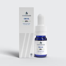 CBD OIL 20% Broad-Spectrum (THC-FREE) MCT Coconut Oil - White Label