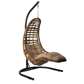 Gowoll Bodrum Garden Swing Rattan Hanging Chair with Frame Hanging