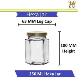 Hexa Jar Glass