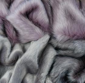 Fox and Mink imitation in grey and pink colors