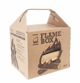 Flame Box with Firewood, Natural Firelighters and Matches