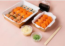 KRAFT PAPER SUSHI BOX 