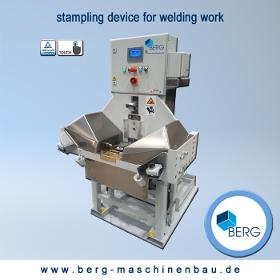 Stampling device for welding work