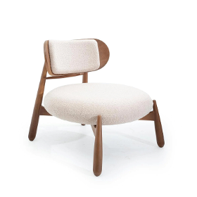 Cocktail Chair Relaxing Chair Living Room Furniture Upholstered Chair Beige Maya