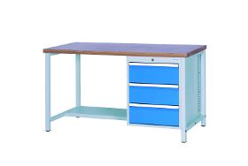 Workbench 2000 with 3 drawers front height 200