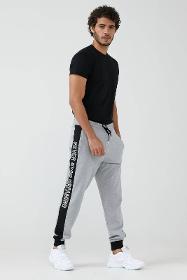 Men two-color sweatpants - grey