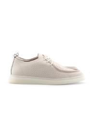 Beige Leather Studded Women's Sisley Shoes